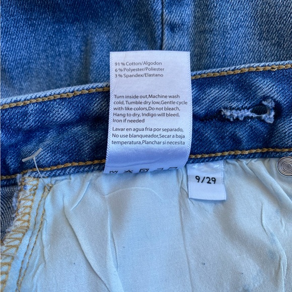 Risen Jeans Blue Womens Cropped Straight Jeans Size 29 - Picture 13 of 14